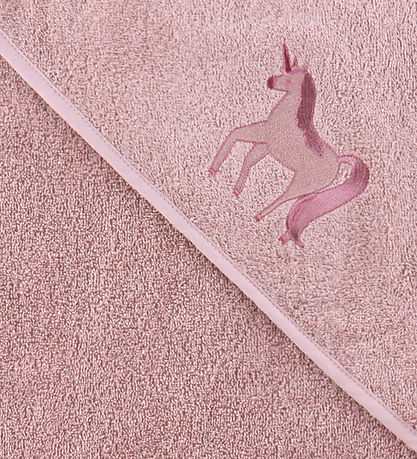 Nørgaard Madsens Babyhåndklæde - 75x75 cm - Rosa m. Enhjørning Nørgaard Madsens Babyhåndklæde - 75x75 cm - Rosa m. Enhjørning