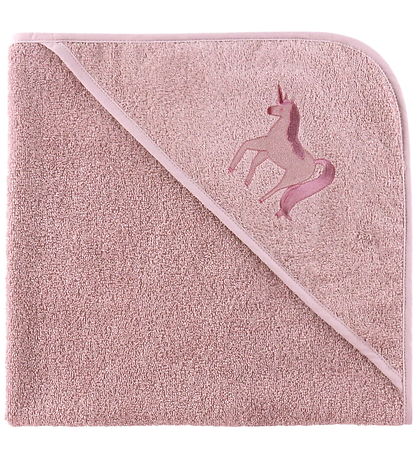 Nørgaard Madsens Babyhåndklæde - 75x75 cm - Rosa m. Enhjørning Nørgaard Madsens Babyhåndklæde - 75x75 cm - Rosa m. Enhjørning