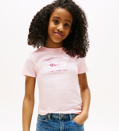 Tommy Hilfiger T-Shirt - Tommy Schriftzug - Light Pink