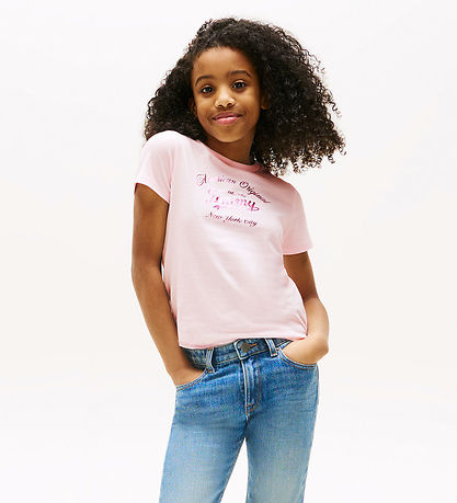Tommy Hilfiger T-Shirt - Tommy Schriftzug - Light Pink