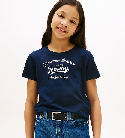 Tommy Hilfiger T-Shirt - Tommy Schriftzug - Dark Nacht Navy
