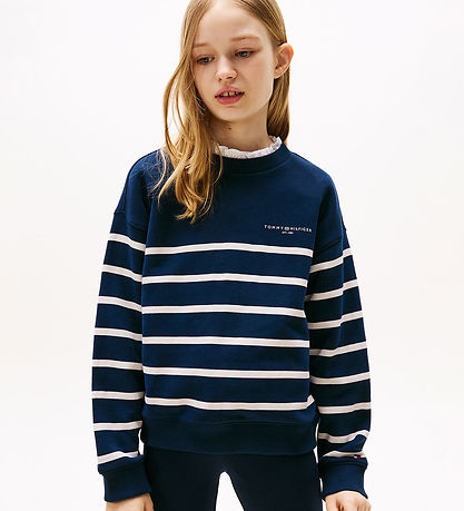 Tommy Hilfiger Peysa - Mini Fyrirtæki - Dark Nótt Dökkblátt Stri