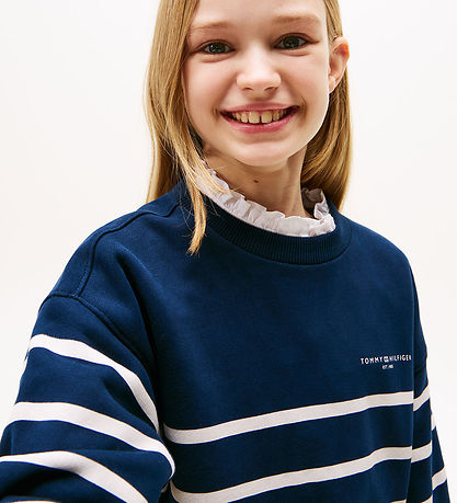 Tommy Hilfiger Peysa - Mini Fyrirtæki - Dark Nótt Dökkblátt Stri