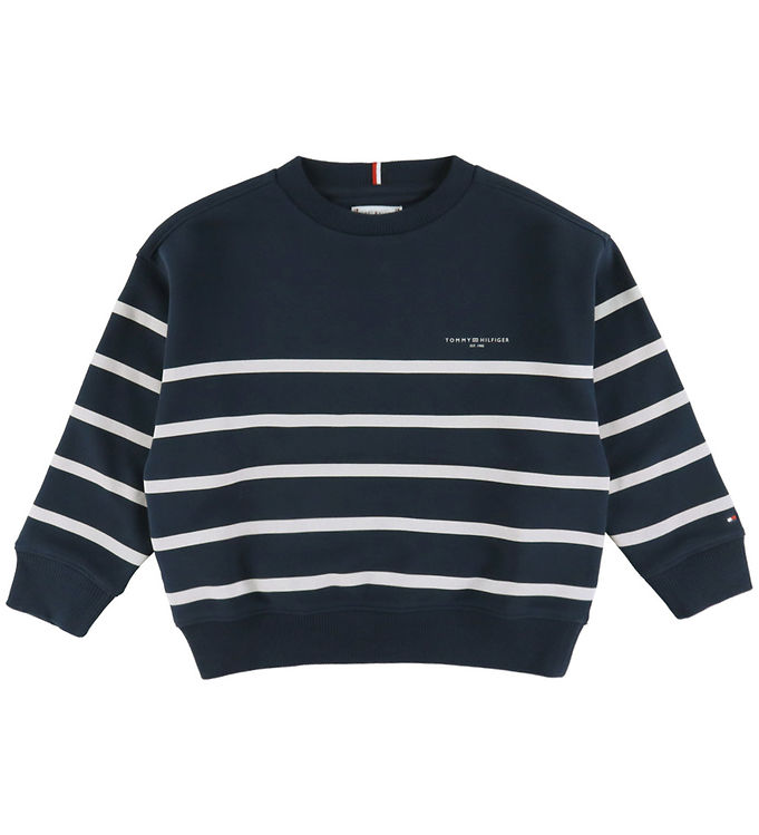 Tommy Hilfiger Sweatshirt - Mini Corp - Dark Night Navy Stripe