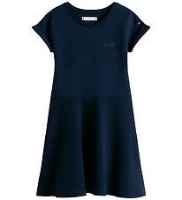 Tommy Hilfiger Kjole - Spacer Interlock - Dark Night Navy Tommy Hilfiger Kjole - Spacer Interlock - Dark Night Navy