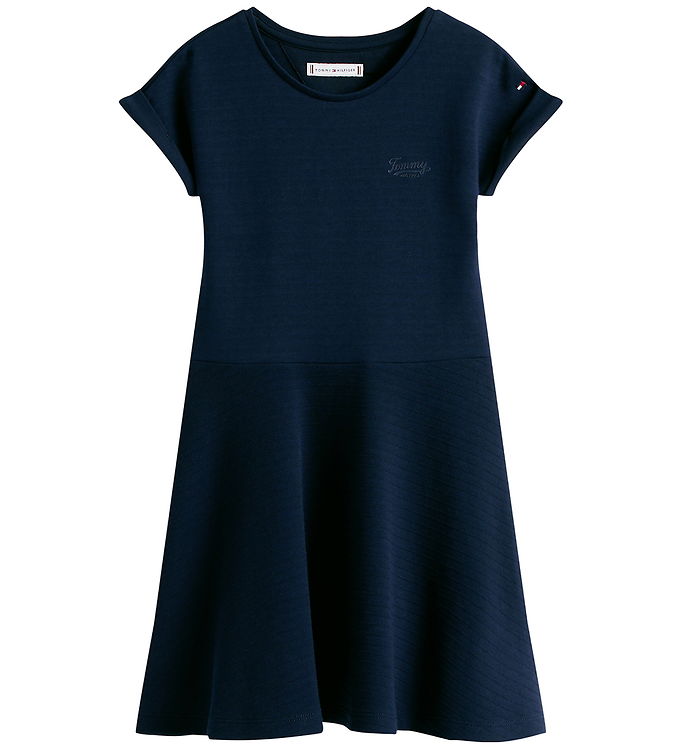 Tommy Hilfiger Kjole - Spacer Interlock - Dark Night Navy