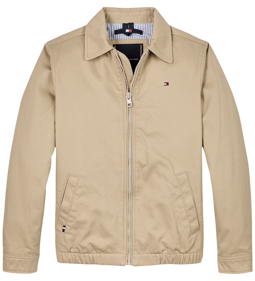 Tommy Hilfiger Jacke - Cotton Efeu - Sandelholz Khaki - Tommy Hilfiger - 12 Jahre (152) - Übergangsjacken