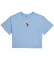 Polo Ralph Lauren T-shirt - Cropped - Lyseblå Polo Ralph Lauren T-shirt - Cropped - Lyseblå