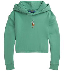 Polo Ralph Lauren Hættetrøje - Cropped - Grøn Polo Ralph Lauren Hættetrøje - Cropped - Grøn