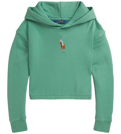 Polo Ralph Lauren Hættetrøje - Cropped - Grøn Polo Ralph Lauren Hættetrøje - Cropped - Grøn