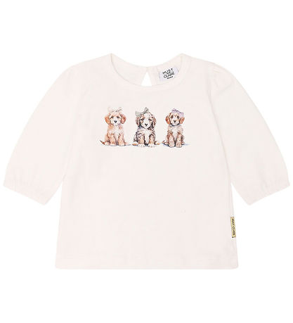 Hust and Claire Bluse - Alma - Ivory m. Hunde Hust and Claire Bluse - Alma - Ivory m. Hunde
