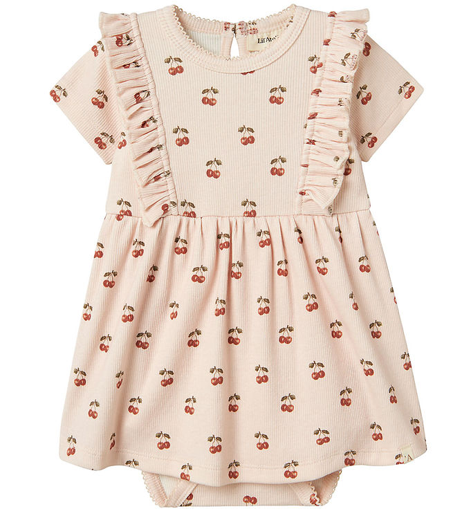 Lil' Atelier Kjole - Rib - NbfLavo - Silver Peony