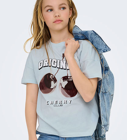Kids Only T-shirt - KogCarrie - Ballad Blue/Original Kids Only T-shirt - KogCarrie - Ballad Blue/Original