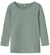 Name It Bluse - Noos - Rib - Nmfkab - Slate Gray Name It Bluse - Noos - Rib - Nmfkab - Slate Gray