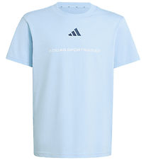 adidas Performance T-Shirt - B SJ T - GLOBLU adidas Performance T-Shirt - B SJ T - GLOBLU
