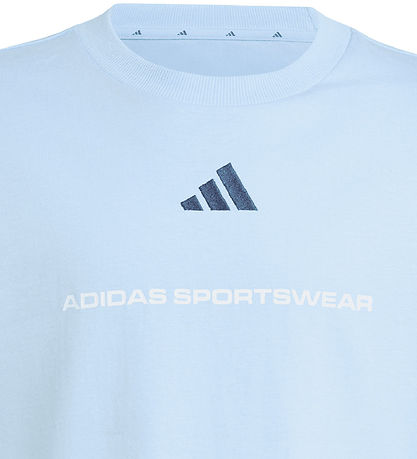 adidas Performance T-Shirt - B SJ T - GLOBLU adidas Performance T-Shirt - B SJ T - GLOBLU