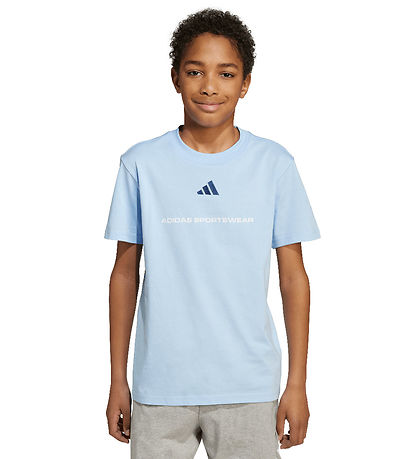 adidas Performance T-Shirt - B SJ T - GLOBLU adidas Performance T-Shirt - B SJ T - GLOBLU