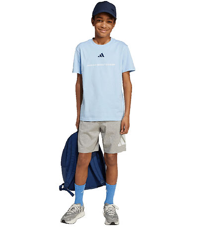 adidas Performance T-Shirt - B SJ T - GLOBLU adidas Performance T-Shirt - B SJ T - GLOBLU
