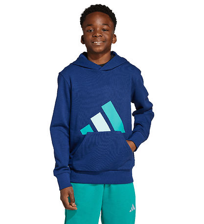 adidas Performance Hoodie - J BL FT HD 280 - DKBLUE/PURTEA/H