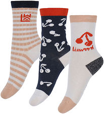 Liewood Strømper - 3-pak - Silas - Cherry Blossom/Classic Navy Liewood Strømper - 3-pak - Silas - Cherry Blossom/Classic Navy
