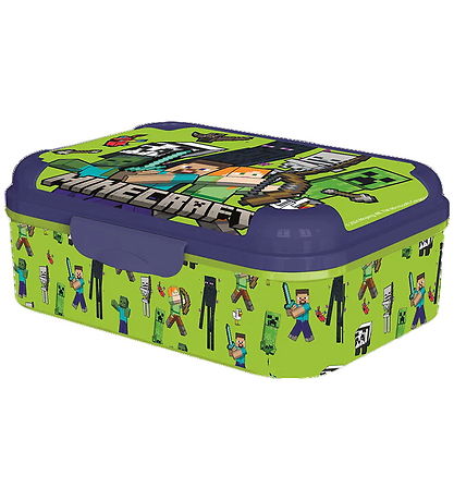 Minecraft Madkasse - Asker Lunch Box - Grøn/Blå Minecraft Madkasse - Asker Lunch Box - Grøn/Blå