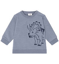 Hust and Claire Sweatshirt - Sofus Triceratops - Blue Flint Hust and Claire Sweatshirt - Sofus Triceratops - Blue Flint