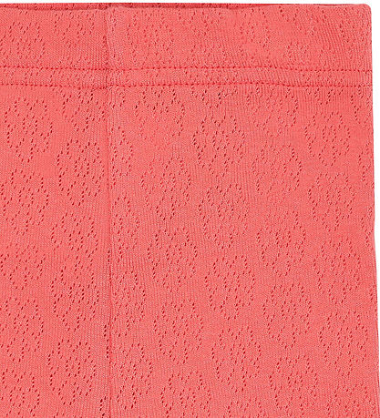Hust and Claire Leggings - Lisa Pointelle Flower - Wild Coral Hust and Claire Leggings - Lisa Pointelle Flower - Wild Coral