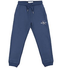 Calvin Klein Sweatpants - Monogram Logo - Blue Jean Calvin Klein Sweatpants - Monogram Logo - Blue Jean