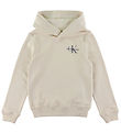 Calvin Klein Hættetrøje - Small Monogram - Whitecap Gray Calvin Klein Hættetrøje - Small Monogram - Whitecap Gray