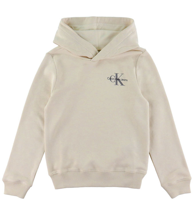 Calvin Klein Hættetrøje - Small Monogram - Whitecap Gray