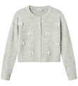 Name It Cardigan - Strik - NkfKarin - Lysegråmeleret/Sløjfer Name It Cardigan - Strik - NkfKarin - Lysegråmeleret/Sløjfer
