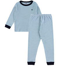 Petit Bateau Nattøj - 2-Delt - Adriatic/Marshmallow Petit Bateau Nattøj - 2-Delt - Adriatic/Marshmallow