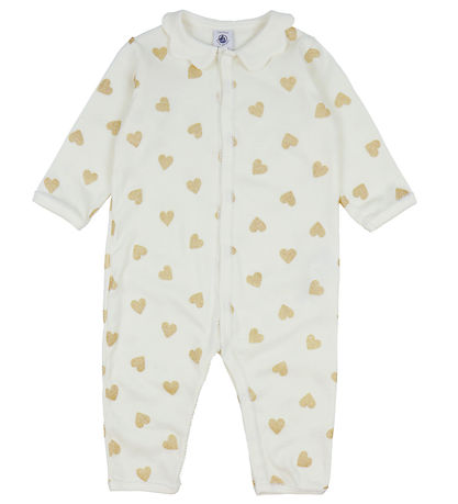 Petit Bateau Natdragt - Milk m. Glitter Hjerter Petit Bateau Natdragt - Milk m. Glitter Hjerter