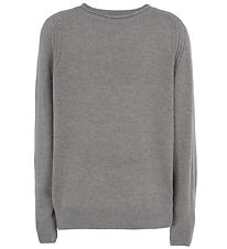 Emporio Armani Bluse - Viskose/Uld - Gråmeleret m. Navy Emporio Armani Bluse - Viskose/Uld - Gråmeleret m. Navy