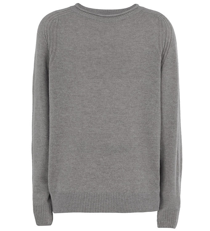 Emporio Armani Bluse - Viskose/Uld - Gråmeleret m. Navy