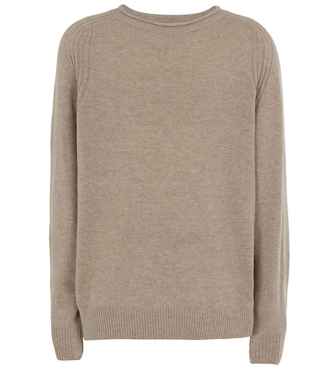 Emporio Armani Bluse - Viskose/Uld - Beigemeleret m. Blå