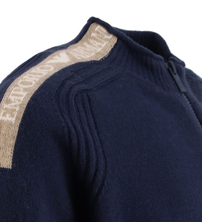 Emporio Armani Cardigan - Viskose/Uld - Naval Academy