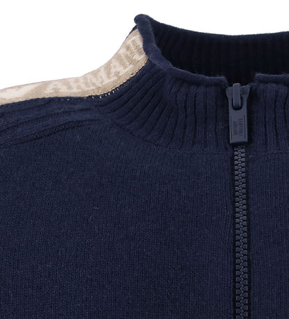 Emporio Armani Cardigan - Viskose/Uld - Naval Academy