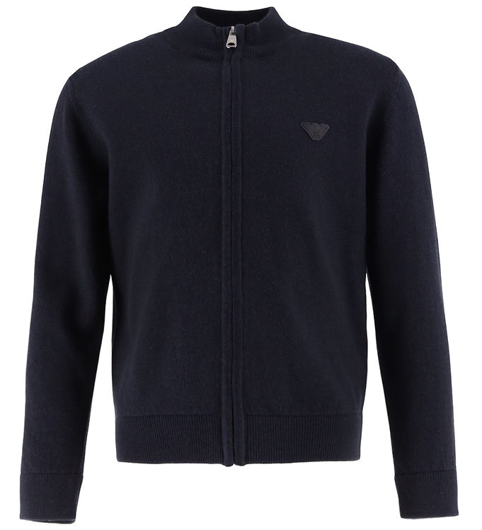 Emporio Armani Cardigan - Strik - Bomuld/Uld - Blue Navy