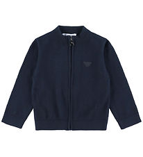 Emporio Armani Cardigan - Bomuld/Uld - Navy Emporio Armani Cardigan - Bomuld/Uld - Navy