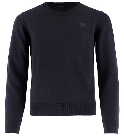 Emporio Armani Blouse - Knitted - Wool/Cotton - Blue Navy