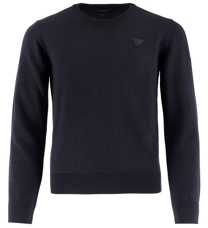 Emporio Armani Bluse - Strik - Uld/Bomuld - Blue Navy