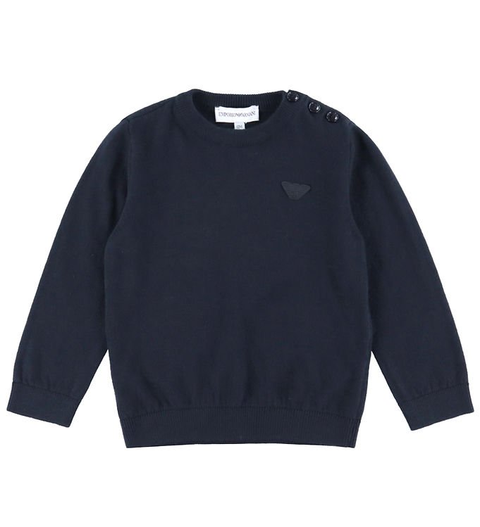Emporio Armani Bluse Bomuld/Uld - Navy