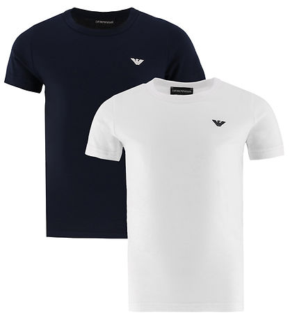 Emporio Armani T-shirts - 2-pak - Navy/Hvid