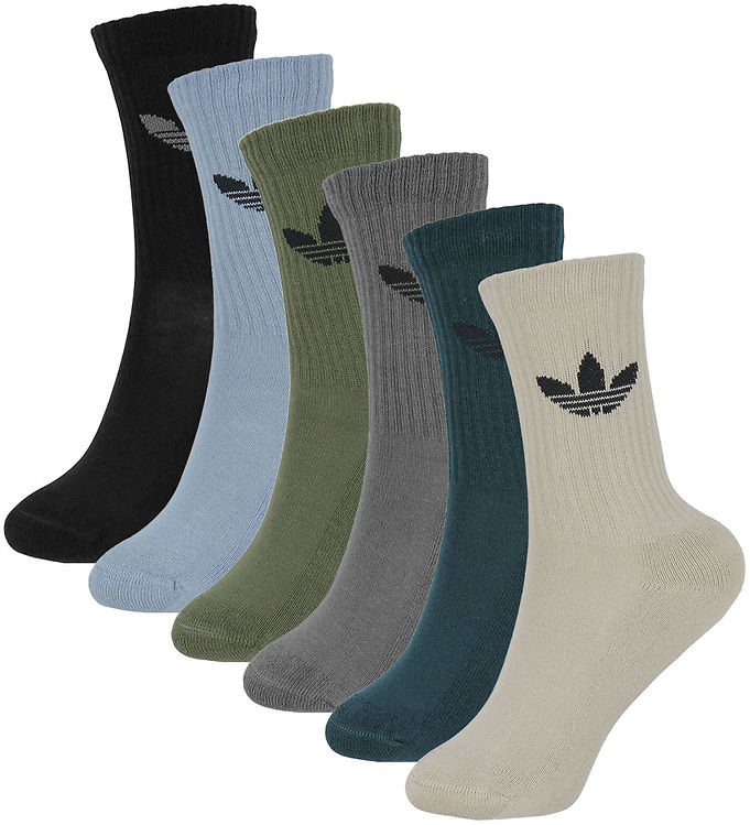adidas Originals Strømper - TR CREW S - 6-pak - Beige/Grøn/Blå
