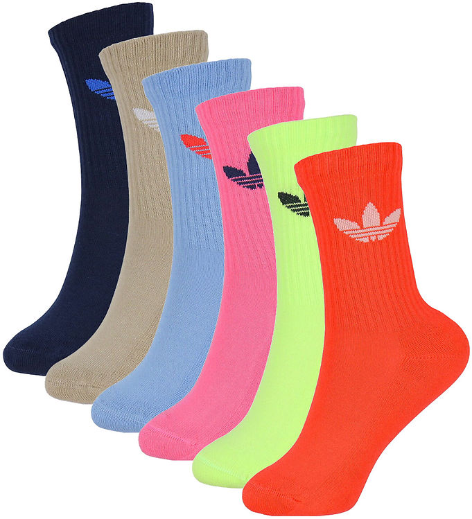 adidas Originals Strømper - TR CREW S - 6-pak - Multi/Neon