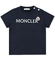 Moncler T-shirt - Navy m. Hvid Moncler T-shirt - Navy m. Hvid