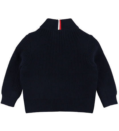 Moncler Cardigan - Uld/Dun - Navy