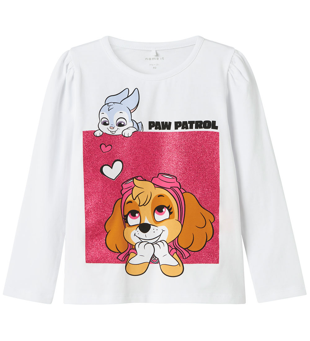 Name It Bluse - Noos - NmfJoana - Paw Patrol - Bright White - Name It - 4 Jahre (104) - Blusen