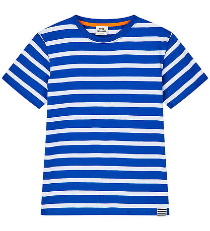 Mads Nørgaard T-shirt - Stripe Thorlino - Surf The Web/Hvid